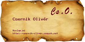 Csernik Olivér névjegykártya