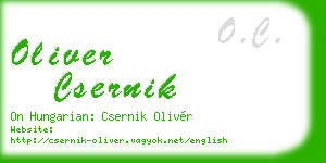 oliver csernik business card